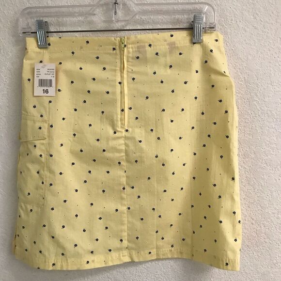 Deadstock ESPRIT (kids) yellow floral micro mini skirt 6* - Picture 2 of 8